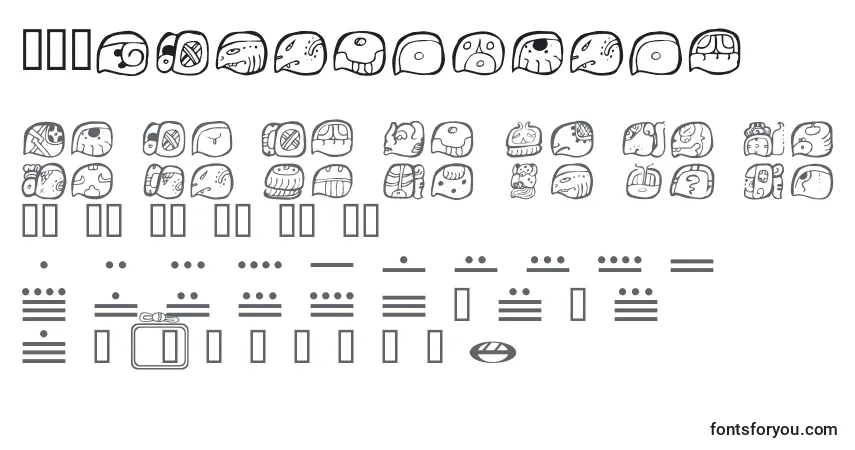 A fonte WuujBolditalic – alfabeto, números, caracteres especiais