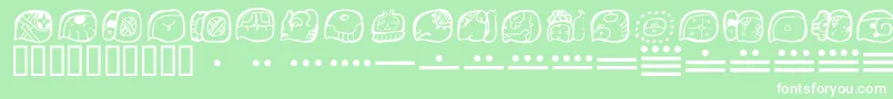 WuujBolditalic Font – White Fonts on Green Background
