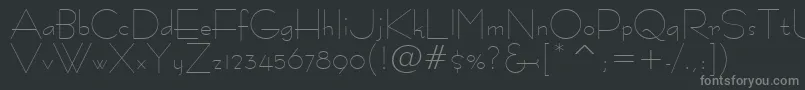 Bernhardfashion Font – Gray Fonts on Black Background