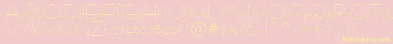 Bernhardfashion-Schriftart – Gelbe Schriften auf rosa Hintergrund