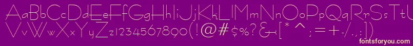 Bernhardfashion Font – Yellow Fonts on Purple Background