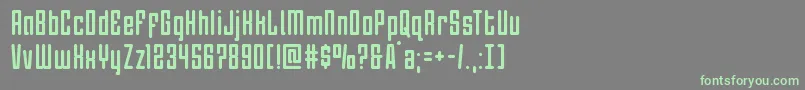 Darklightercond Font – Green Fonts on Gray Background
