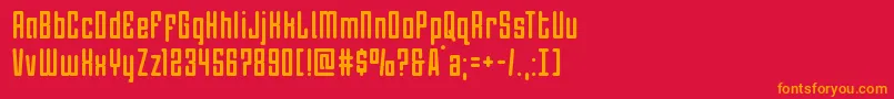 Darklightercond Font – Orange Fonts on Red Background