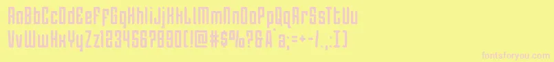 Darklightercond Font – Pink Fonts on Yellow Background