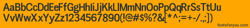 TelephotoRegular Font – Black Fonts on Orange Background