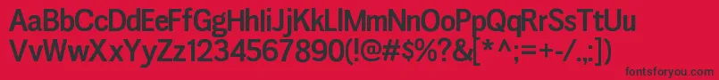 TelephotoRegular Font – Black Fonts on Red Background