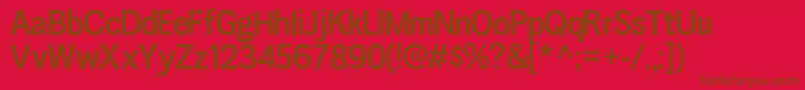 TelephotoRegular Font – Brown Fonts on Red Background
