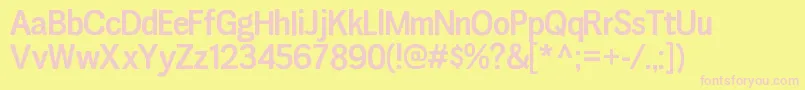 TelephotoRegular Font – Pink Fonts on Yellow Background