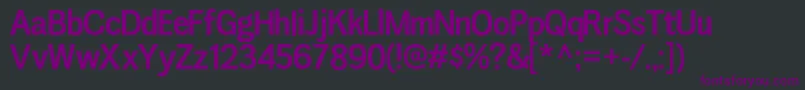 フォントTelephotoRegular – 黒い背景に紫のフォント