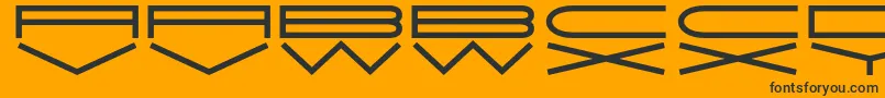 JmhExtraWide Font – Black Fonts on Orange Background