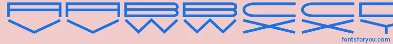 JmhExtraWide Font – Blue Fonts on Pink Background