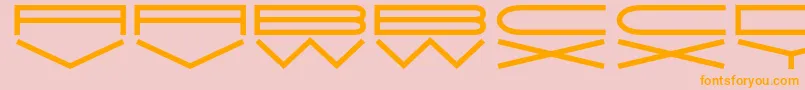JmhExtraWide Font – Orange Fonts on Pink Background