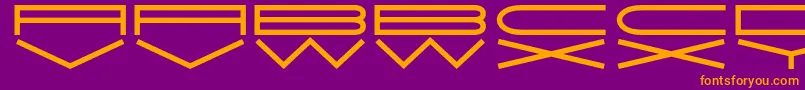 JmhExtraWide Font – Orange Fonts on Purple Background