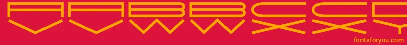 JmhExtraWide Font – Orange Fonts on Red Background