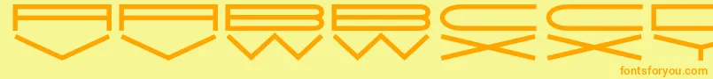 JmhExtraWide Font – Orange Fonts on Yellow Background