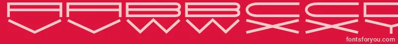 JmhExtraWide Font – Pink Fonts on Red Background
