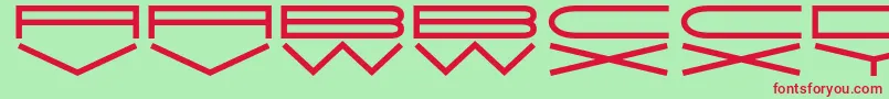 JmhExtraWide Font – Red Fonts on Green Background