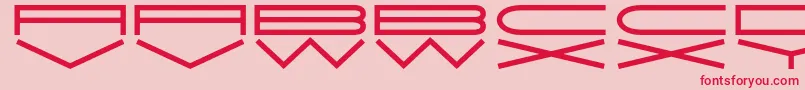 JmhExtraWide Font – Red Fonts on Pink Background