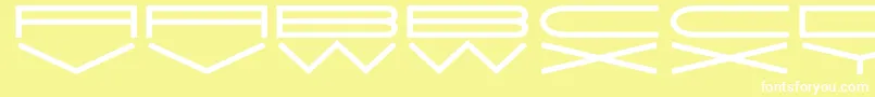 フォントJmhExtraWide – 黄色い背景に白い文字