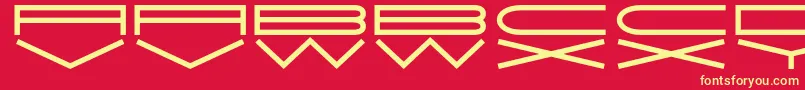 JmhExtraWide Font – Yellow Fonts on Red Background