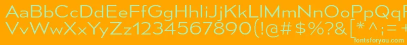 MesmerizeSeLt Font – Green Fonts on Orange Background