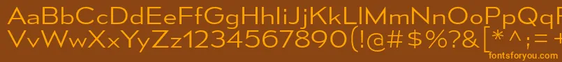 MesmerizeSeLt-Schriftart – Orangefarbene Schriften auf braunem Hintergrund