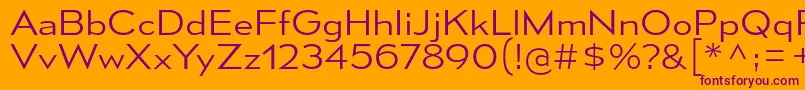 MesmerizeSeLt Font – Purple Fonts on Orange Background