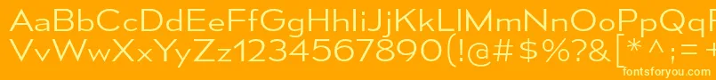 MesmerizeSeLt Font – Yellow Fonts on Orange Background