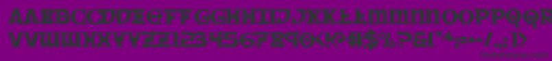 Шрифт Warpriest – чёрные шрифты на фиолетовом фоне