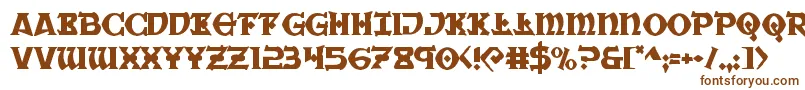 Warpriest Font – Brown Fonts on White Background