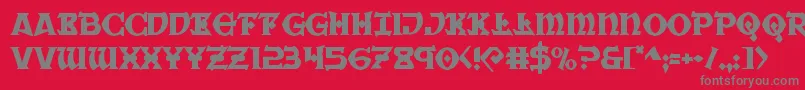 More about Warpriest Font Warpriest Font – Gray Fonts on Red Background