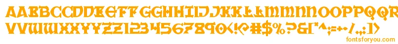 Шрифт Warpriest – оранжевые шрифты