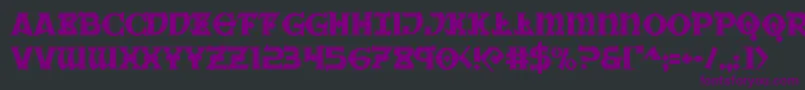 Warpriest Font – Purple Fonts on Black Background