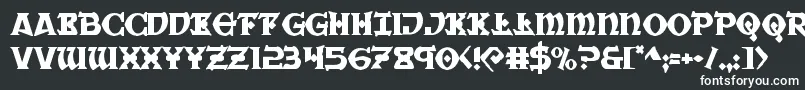 Шрифт Warpriest – белые шрифты на чёрном фоне