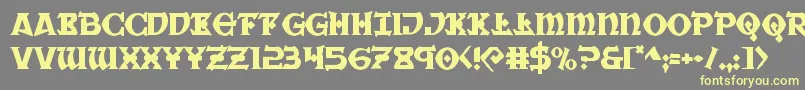 Warpriest Font – Yellow Fonts on Gray Background