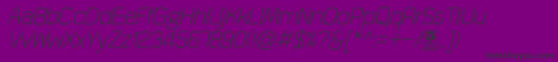 fuente QuizmaLightItalicDemo – Fuentes Negras Sobre Fondo Morado