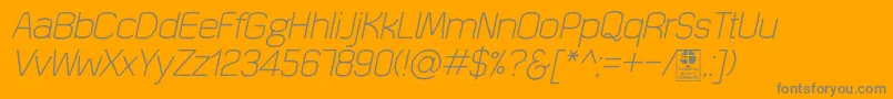 fuente QuizmaLightItalicDemo – Fuentes Grises Sobre Fondo Naranja