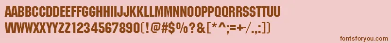 MachineItcD Font – Brown Fonts on Pink Background