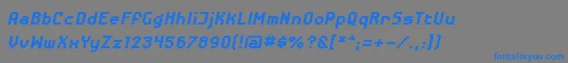 DisposabledroidbbBldital Font – Blue Fonts on Gray Background