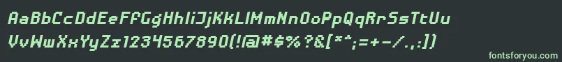 DisposabledroidbbBldital-fontti – vihreät fontit mustalla taustalla