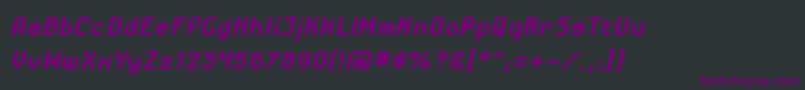 DisposabledroidbbBldital Font – Purple Fonts on Black Background