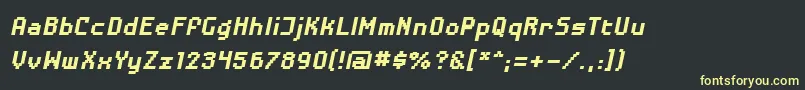 DisposabledroidbbBldital Font – Yellow Fonts on Black Background