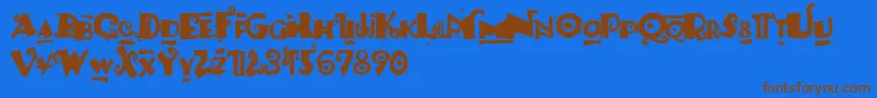 PaulsSouthPacific Font – Brown Fonts on Blue Background