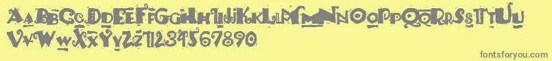 PaulsSouthPacific Font – Gray Fonts on Yellow Background