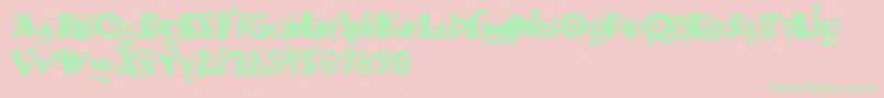 PaulsSouthPacific Font – Green Fonts on Pink Background