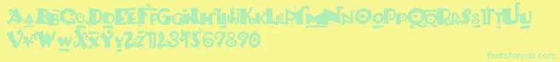PaulsSouthPacific Font – Green Fonts on Yellow Background