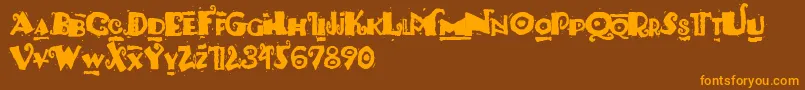 PaulsSouthPacific Font – Orange Fonts on Brown Background