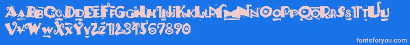フォントPaulsSouthPacific – ピンクの文字、青い背景