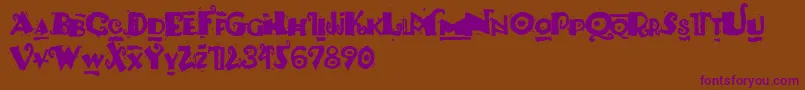 PaulsSouthPacific Font – Purple Fonts on Brown Background