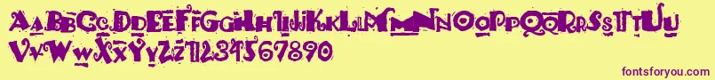 PaulsSouthPacific Font – Purple Fonts on Yellow Background